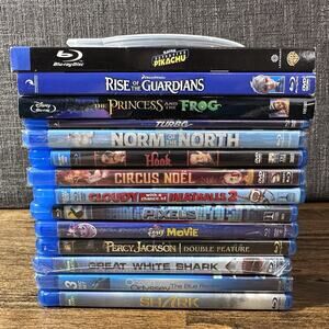 Blu Ray DVD Lot of 16 Kids Family Pokémon Sharks